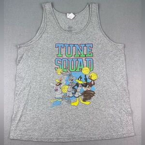 Looney Tunes Space Jam Tune Squad Gray Tank Size Large